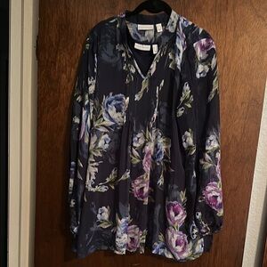 Susan Graver Multicolor Floral Top